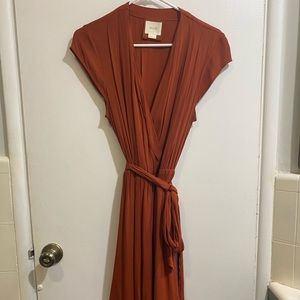 S Maeve Burnt Sienna Wrap Dress